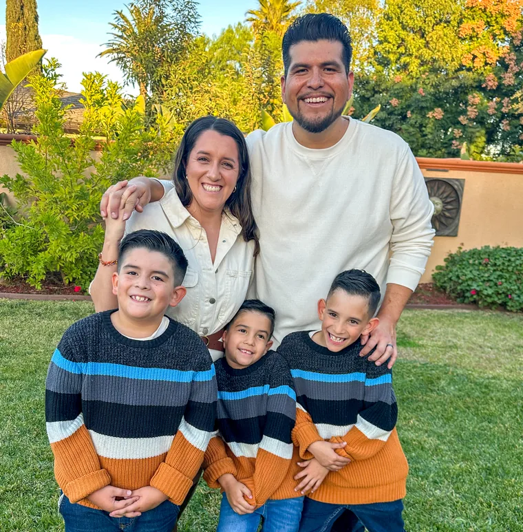 Jon with his wife and three boys